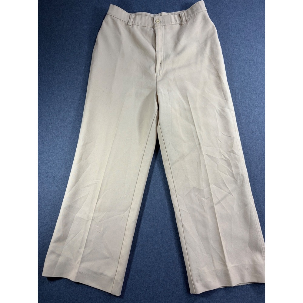 Vintage Levis Strauss & Co Tan Twill Wide Leg Pants Mens 28x26 High Rise Pants